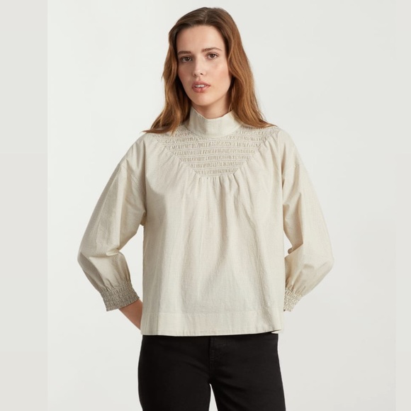 Everlane Tops - Everlane The Funnel-Neck Smock Top Sz S